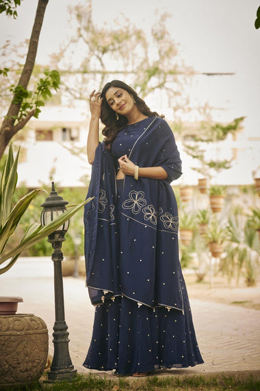 Mid-Night Blue Bustier + Skirt | TCT-841