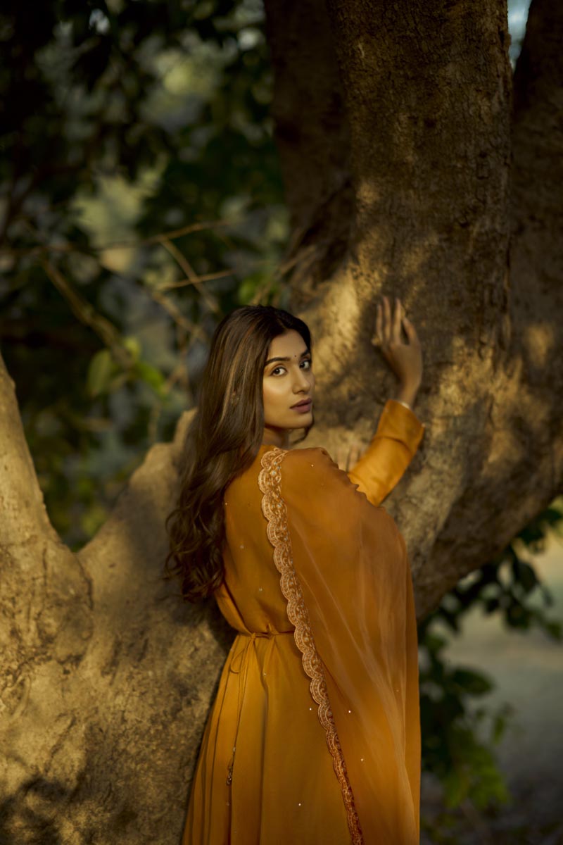Orange Peplum set | TCT-713