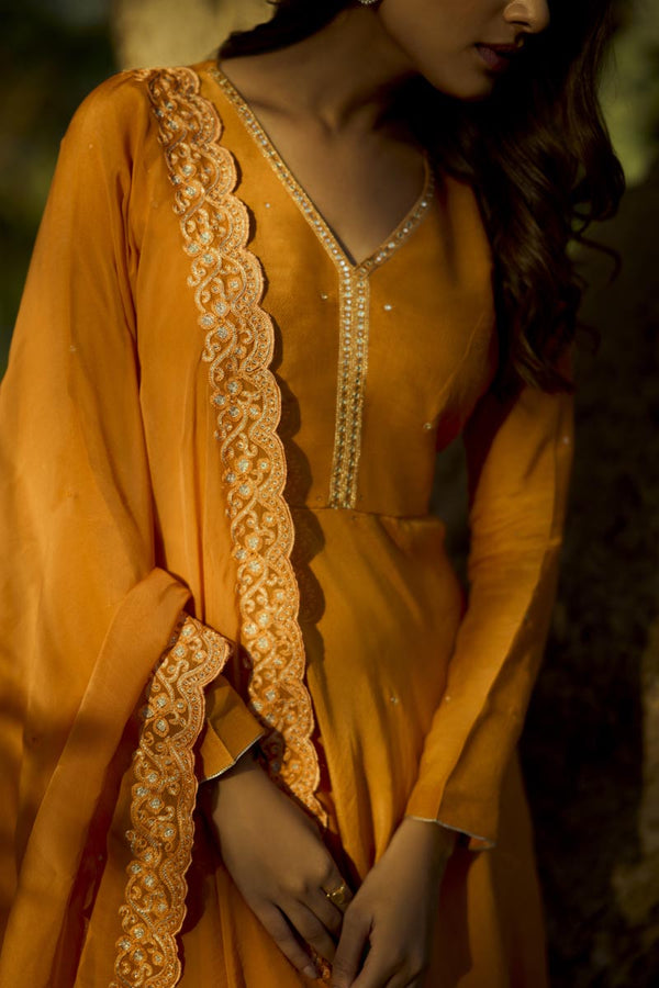 Orange Peplum set | TCT-713