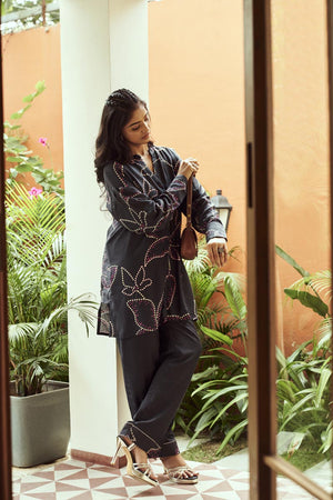 Black Bandhani Co-ord set | TCT-657