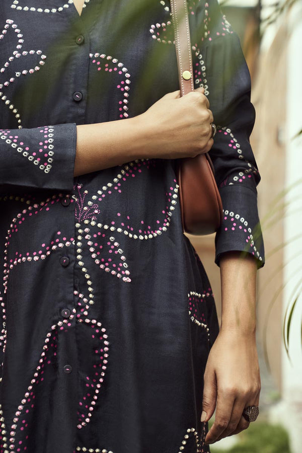 Black Bandhani Co-ord set | TCT-657