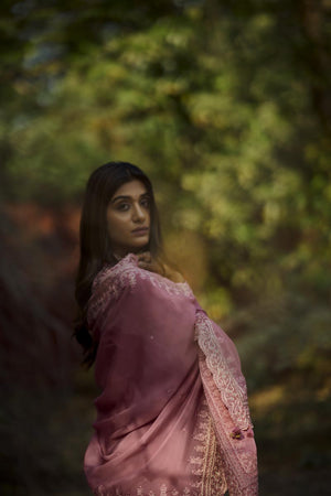 Pastel pink Gown + Dupatta | TCT-711