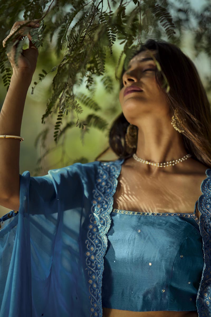 Blue 3 piece lehenga set | TCT-688