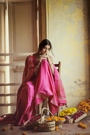 Rani Pink Anarkali set | TCT-719
