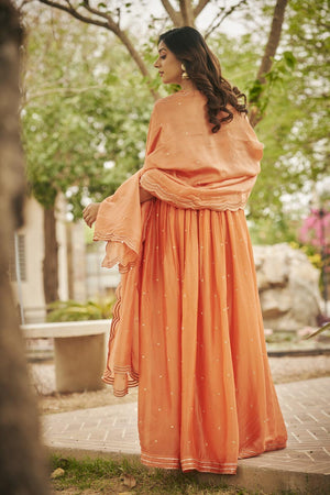Peach Anarkali + Dupatta | TCT-851