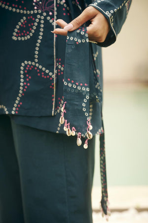 Oxford Blue overlap co-ord set | TCT-806