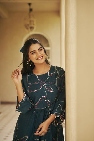 Oxford Blue Yoke Co-ord set | TCT-805