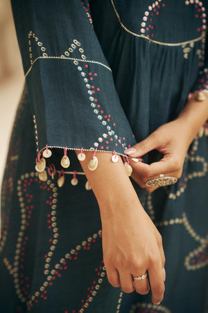 Oxford Blue Yoke Co-ord set | TCT-805