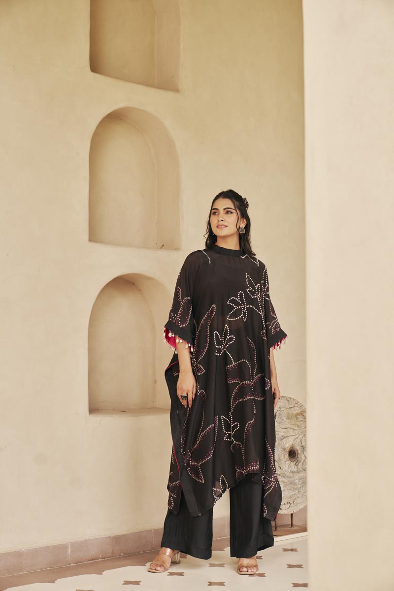 Black Kaftan Co-ord set | TCT-833