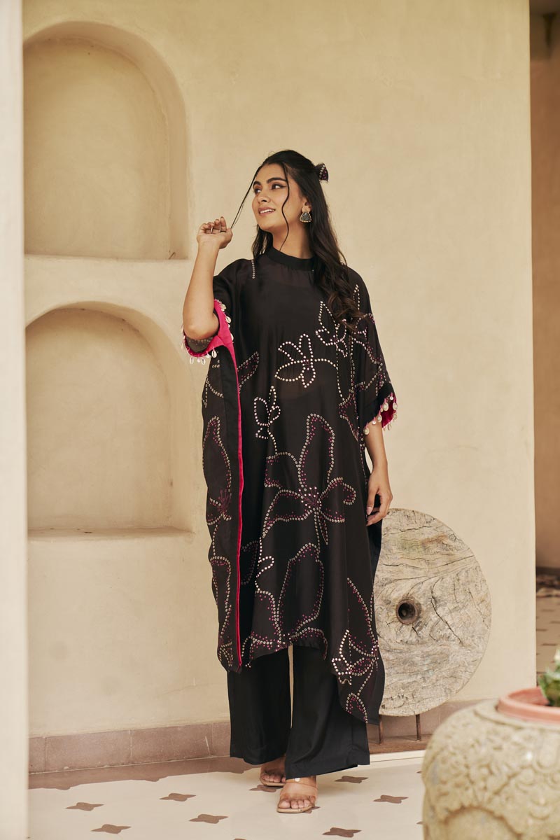 Black Kaftan Co-ord set | TCT-833