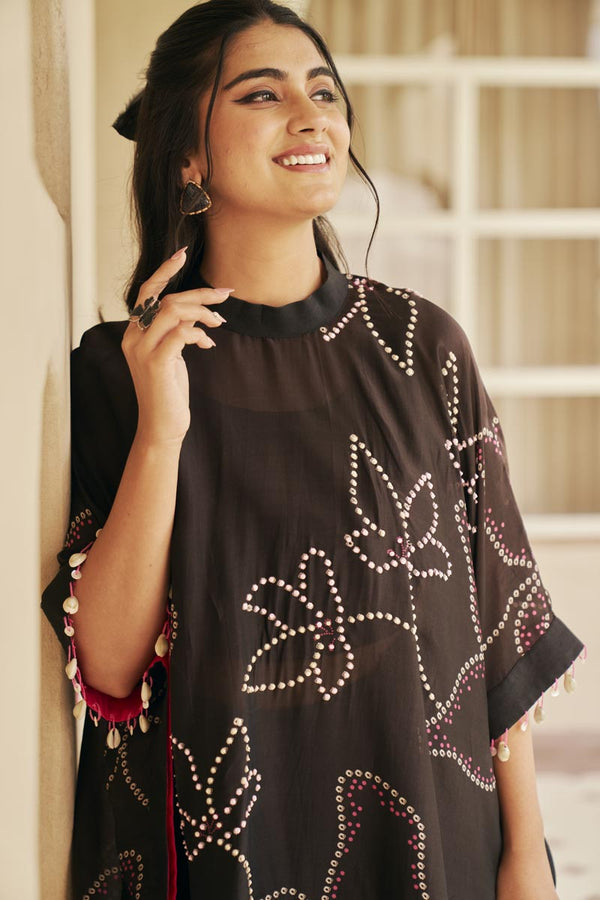 Black Kaftan Co-ord set | TCT-833