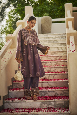 Deep purple square co-ord set | TCT-813