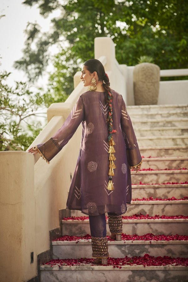 Deep purple square co-ord set | TCT-813