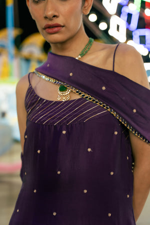 TCT - 978 | Deep Purple Kurta Set
