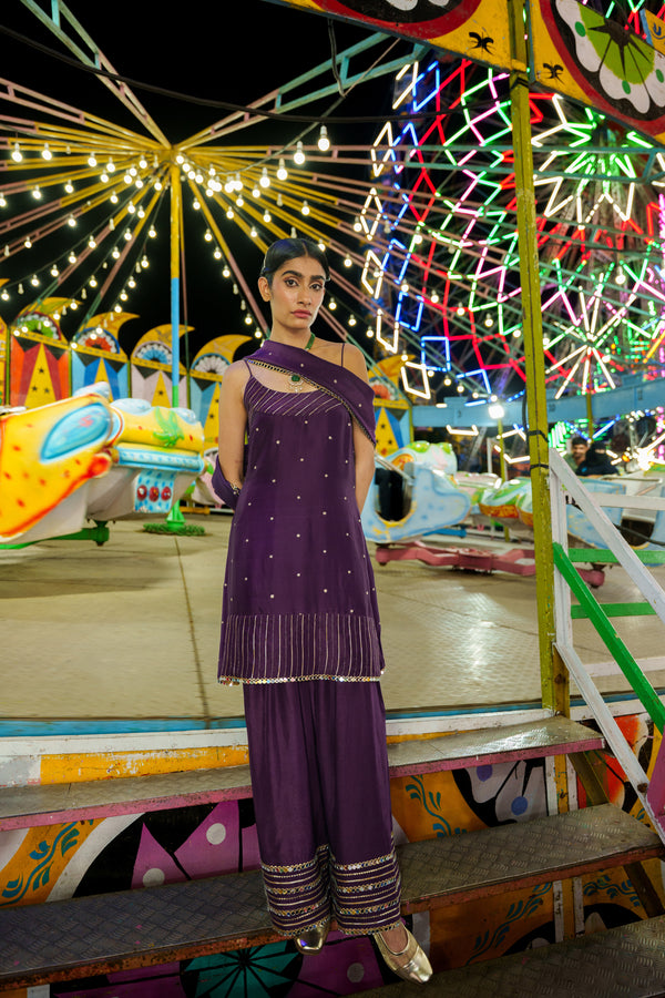 TCT - 978 | Deep Purple Kurta Set