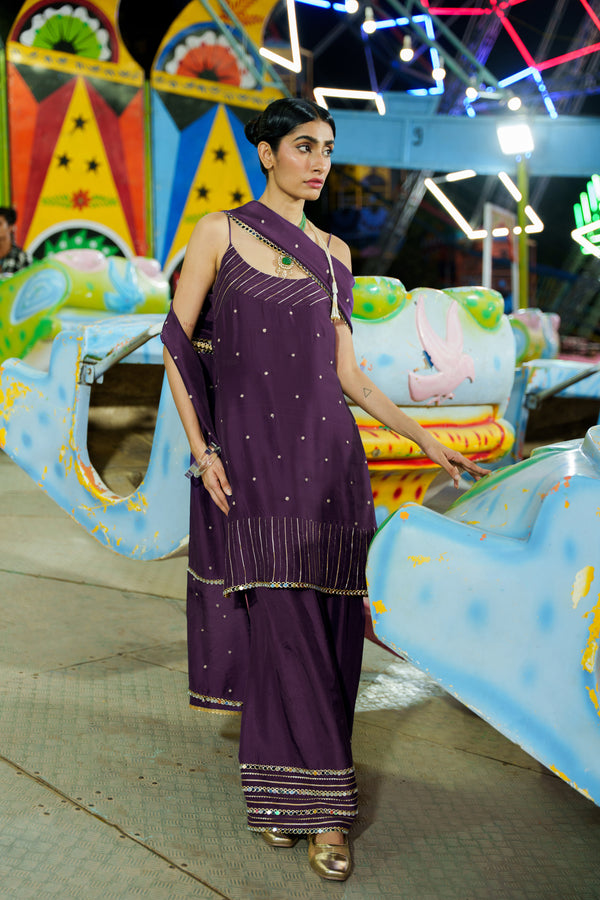 TCT - 978 | Deep Purple Kurta Set