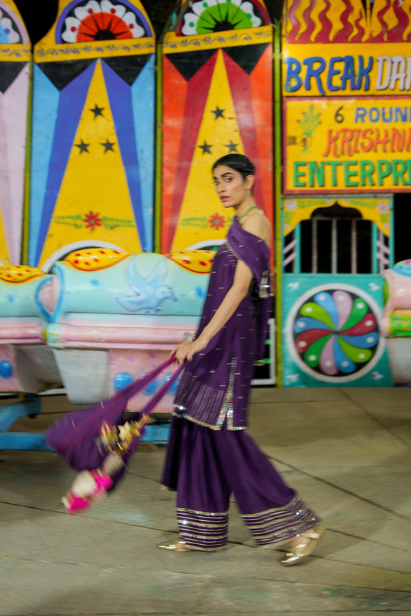 TCT - 978 | Deep Purple Kurta Set