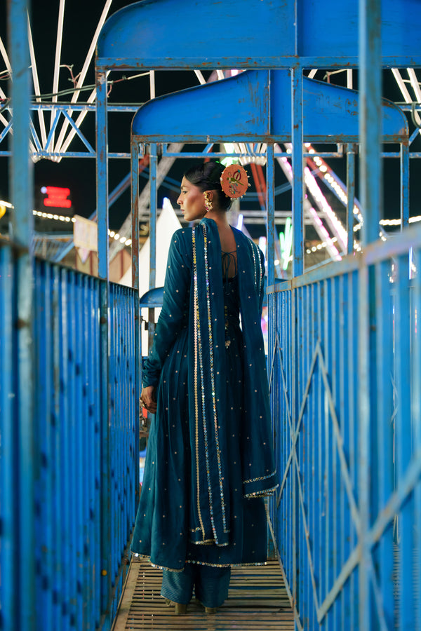 TCT - 984 | Teal Blue Anarkali Set