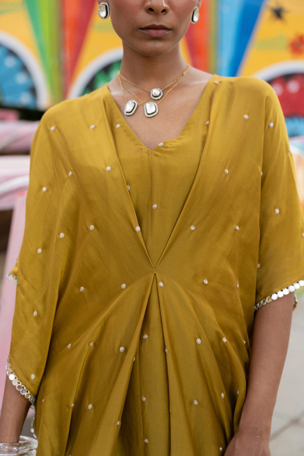 TCT - 979 | Olive Green Kaftan Set