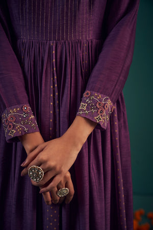 Purple Anarkali and Dupatta | TCT-552