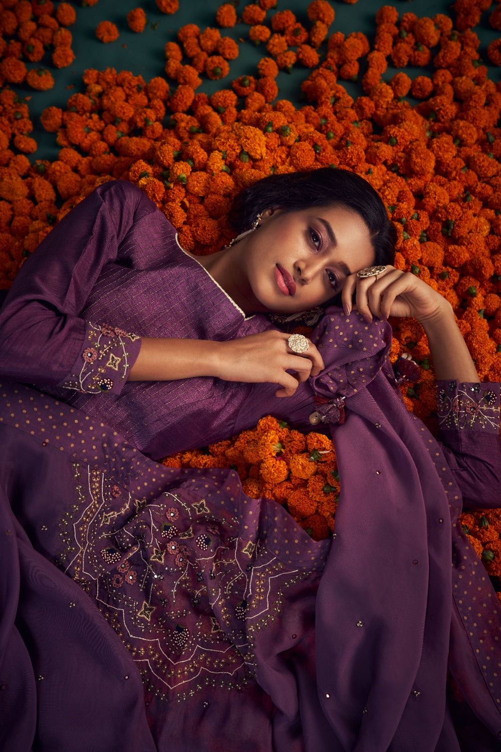Purple Anarkali and Dupatta | TCT-552