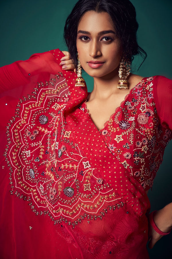 Bustier Paired with Skirt and Dupatta | TCT-554