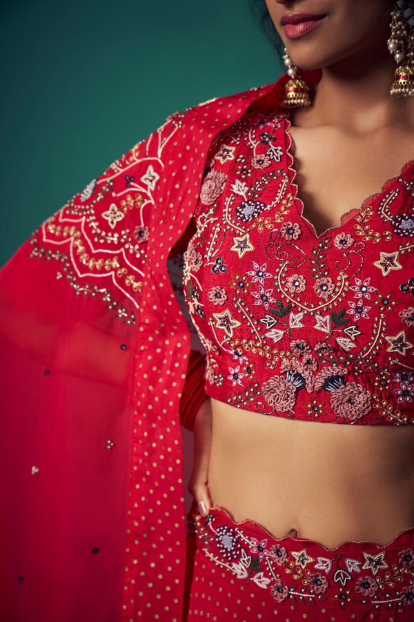 Bustier Paired with Skirt and Dupatta | TCT-554