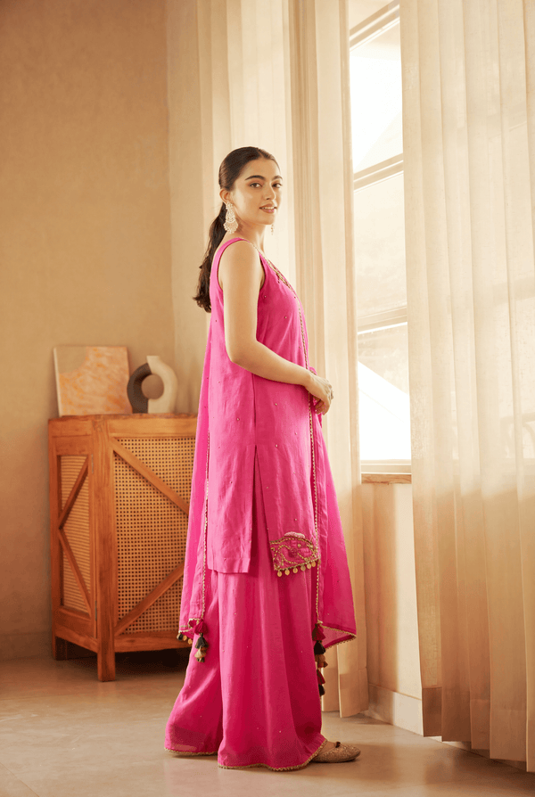 TCT-917 | Fuschia Pink kurta set