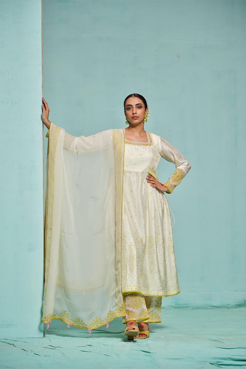 Square Neck Kurta Set | TCT-789