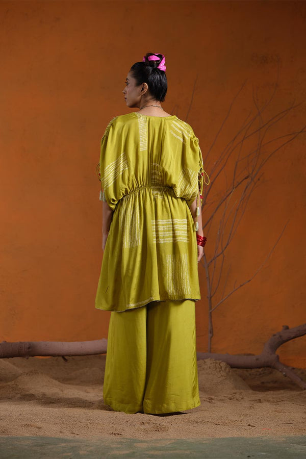 Lime Green Kaftan Co-ord set | TCT-751