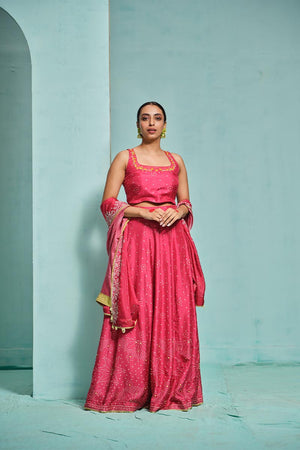 Coral Pink Lehanga Set | TCT-781
