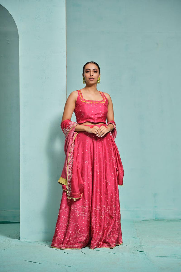 Coral Pink Lehanga Set | TCT-781