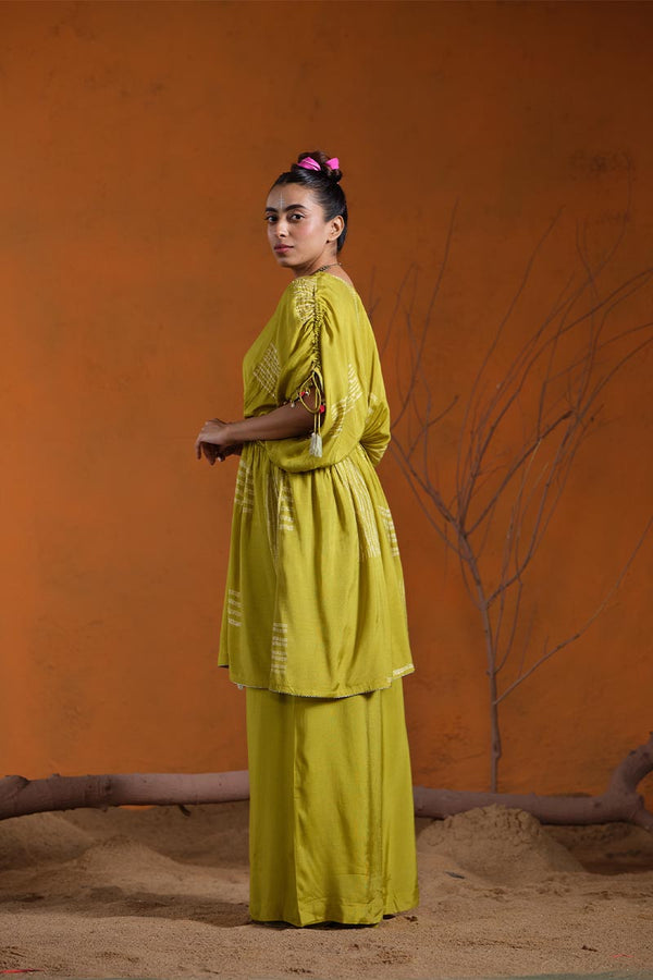 Lime Green Kaftan Co-ord set | TCT-751