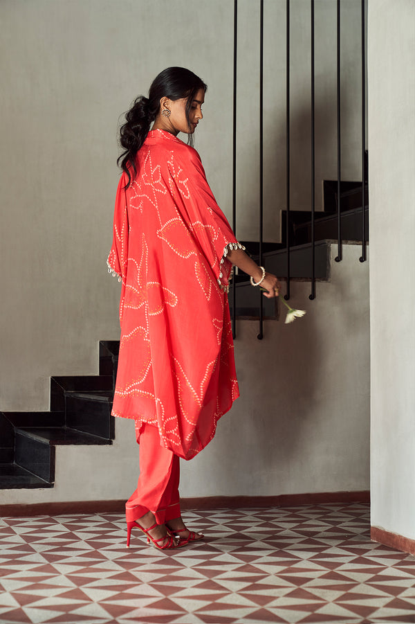Red bandhani Co-ord set | TCT-646