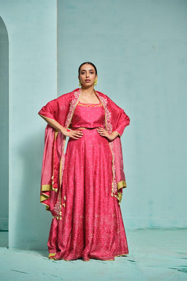 Coral Pink Lehanga Set | TCT-781