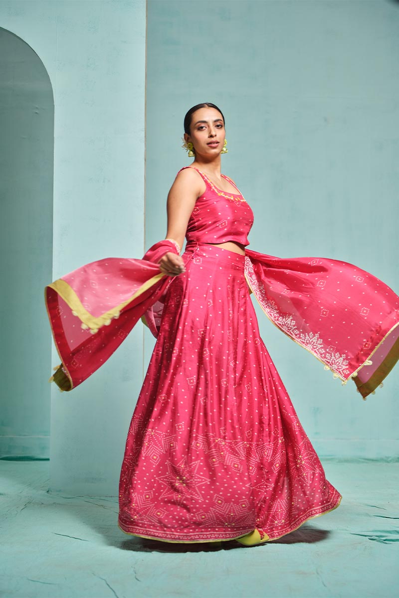 Coral Pink Lehanga Set | TCT-781