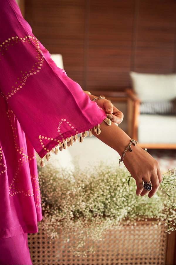 Purple Bandhani Co-ord set | TCT-647